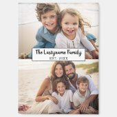 2フォトコラージファミリ名 – 水平写真 マグネット (正面)