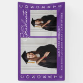 2フォトコラージュおめでとう2023パープルのグラードクラス 横断幕 (縦)