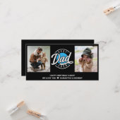2フォトコラージュの最高のパパが常に挨拶を追加 カード (正面/裏面インサイチュ)