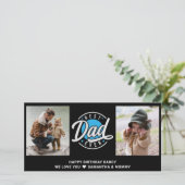 2フォトコラージュの最高のパパが常に挨拶を追加 カード (スタンド正面)