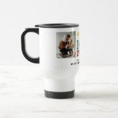 2フォトコラージュの最高のパパが常に挨拶を追加 トラベルマグ (左)