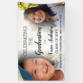 2フォトコラージュパーソナライズされたスクリプトの卒業 横断幕 (縦)