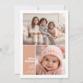 2フォトコラージュミニマルクリスマスコーラス シーズンカード (正面)