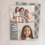 2フォトコラージュミニマルクリスマス シーズンカード