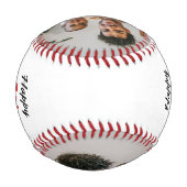 2フォトコラージュモダンファースト・ファーザーズ・デイ・ベースボール 野球ボール (裏面)