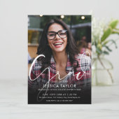 2フォトコラージュモダン卒業式パーティー 招待状 (スタンド正面)