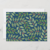 2フォトコラージュ植物季節のグリーティングネイビー シーズンカード (裏面)