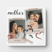 2フォトコラージュ母ギフトスクリプモダントエレガント フォトプラーク (正面)