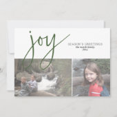 2フォトコラージュJoy Script Season's Greeting Olive シーズンカード (正面)