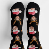 2フォトコラージュSantaとトナカイ ソックス (上部)