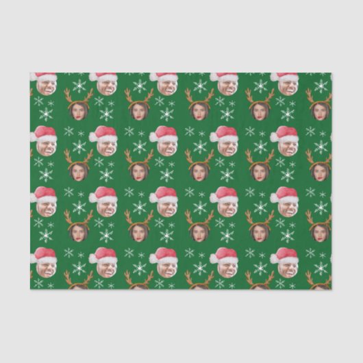 2フォトコラージュSantaとトナカイ 薄葉紙 (正面)