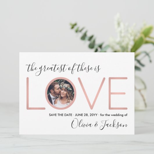 2フォトコリント愛の結婚式の日付を保存 セーブザデート (スタンド正面)