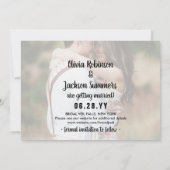 2フォトコリント愛の結婚式の日付を保存 セーブザデート (裏面)