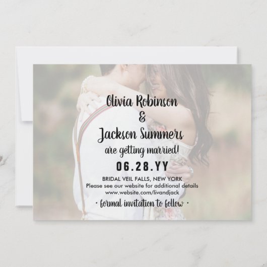 2フォトコリント愛の結婚式の日付を保存 セーブザデート (裏面)