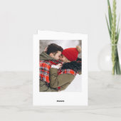 2フォトゴールデンモダンクリスマスグリーティング シーズンカード (裏面)