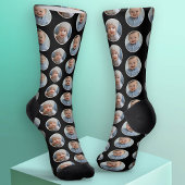 2フォトサークル縁どコラージュ-白黒 ソックス