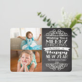 2フォトシャルボードヴィンテージカスタムクリスマス シーズンカード (スタンド正面)