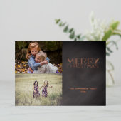 2フォトシャルボードヴィンテージカスタムクリスマス 箔シーズンカード (立ち正面)