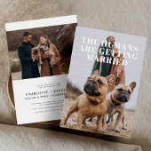 2フォトシンプルおもしろい犬結婚の セーブザデート