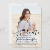 2フォトシンプルオーバーレイ黒台卒業 案内状 (正面)