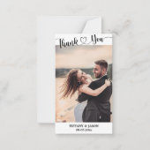 2フォトシンプルハートエレガントなウェディングハンド ノートカード (正面)