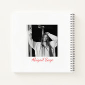 2フォトシンプルミニマモダンリスト卒業 ノートブック (裏面)