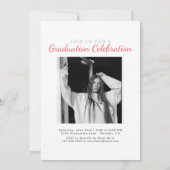 2フォトシンプルミニマモダンリスト卒業 招待状 (裏面)