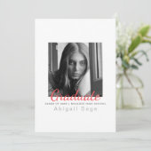 2フォトシンプルミニマモダンリスト卒業 案内状 (スタンド正面)