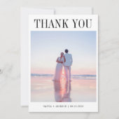 2フォトシンプルモダン結婚 サンキューカード (正面)