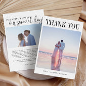 2フォトシンプルモダン結婚 サンキューカード