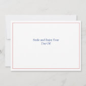 2フォトシンプルーエレガント・労働の日（アメリカ国旗） サンキューカード (裏面)