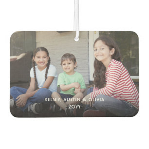 2フォトシンプル文字ホワモダンイト カーエアーフレッシュナー