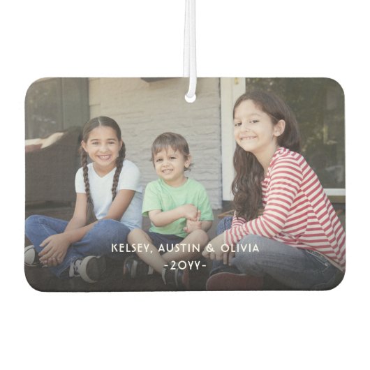 2フォトシンプル文字ホワモダンイト カーエアーフレッシュナー (正面)