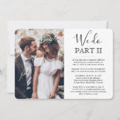 2フォトシーケ結婚ルのお祝いWe Do Part II 招待状 (正面)