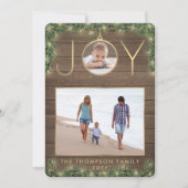 2フォトジョイオーナメントヴィンテージウッド&ガーランドライト シーズンカード (正面)