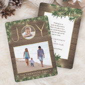 2フォトジョイオーナメントヴィンテージウッド&ガーランドライト シーズンカード