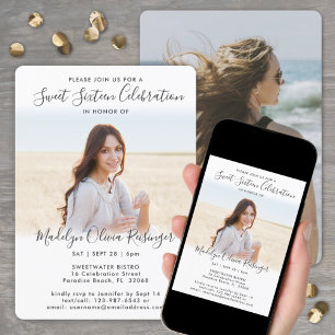 2フォトスイート16シックモダンスクリプエレガントト 招待状