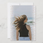 2フォトスイート16ピンクローズモダン金ゴールドグリッター 招待状 (裏面)