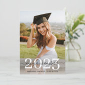 2フォトスエレガントクリックスオーバーレイ卒業パーティー 招待状 (スタンド正面)