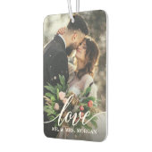 2フォトスエレガントクリプトの愛パーソナライズされた カーエアーフレッシュナー (左)