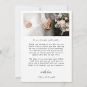 2フォトスクメリーリッ結婚したトの結婚クリスマス サンキューカード (裏面)