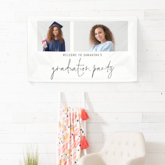 2フォトスクリプトウェルカム卒業パーティー 横断幕 (インサイチュ)