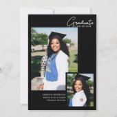 2フォトスクリプトタイポグラフィ卒業 案内状 (正面)