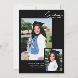 2フォトスクリプトタイポグラフィ卒業 案内状