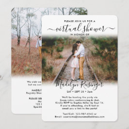 2フォトスクリプトバーチャル長距離ブライダルシャワー 招待状