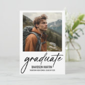 2フォトスクリプトモダンの卒業 案内状 (スタンド正面)