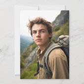 2フォトスクリプトモダンの卒業 案内状 (裏面)