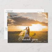 2フォトスクリプト結婚レタードありがとう ポストカード (正面/裏面)