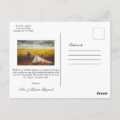 2フォトスクリプト結婚レタードありがとう ポストカード (裏面)