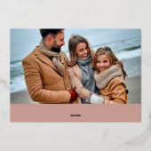 2フォトスパークルメリークリスマスグリーティングバラ金ゴールド 箔シーズンカード (裏面)